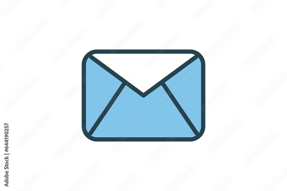 Envelope Bubble Icon. Icon related to Communication. Suitable for web site design, app, user interfaces. Flat line icon style. Simple vector design editable Envelope Bubble Icon. Icon related to Communication. Suitable for web site design, app, user interfaces. Flat line icon style. Simple vector design editable