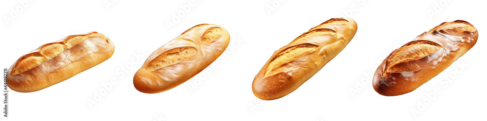 Ciabatta clipart collection, vector, icons isolated on transparent background