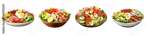 Cobb Salad clipart collection, vector, icons isolated on transparent background