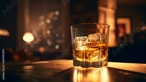 Fototapeta Naklejka Na Ścianę i Meble -  glass of whiskey