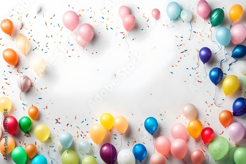 party balloons background