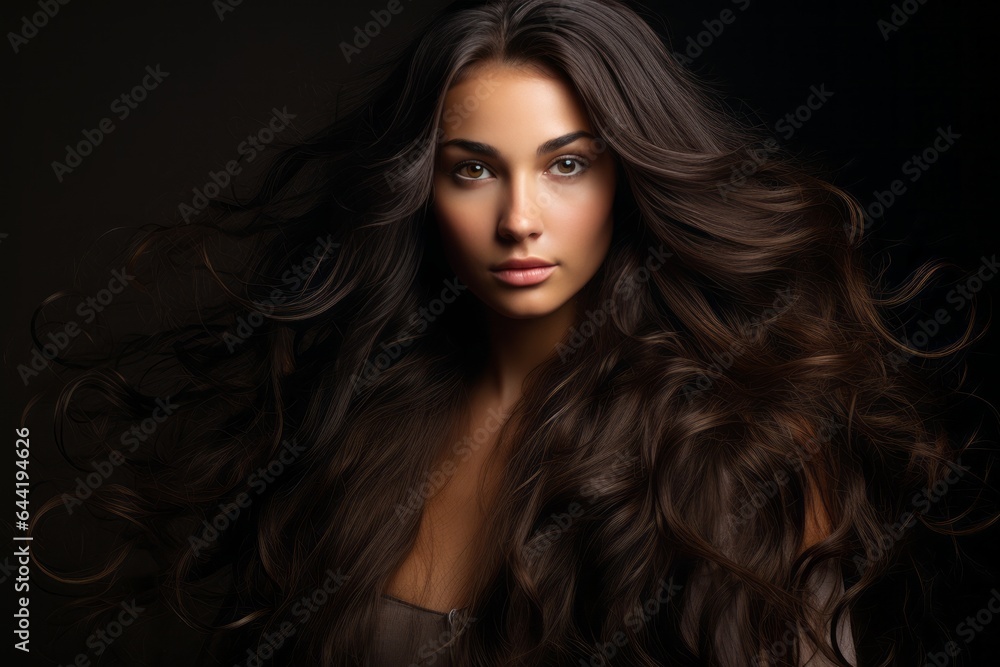 Beautiful brunette woman with long hair Beautiful brunette woman with long hair