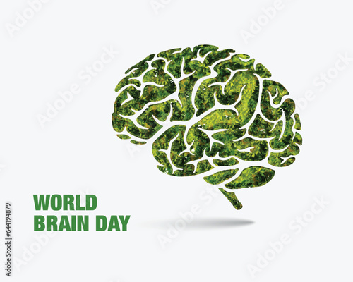 Human Brain Green Grass Vector