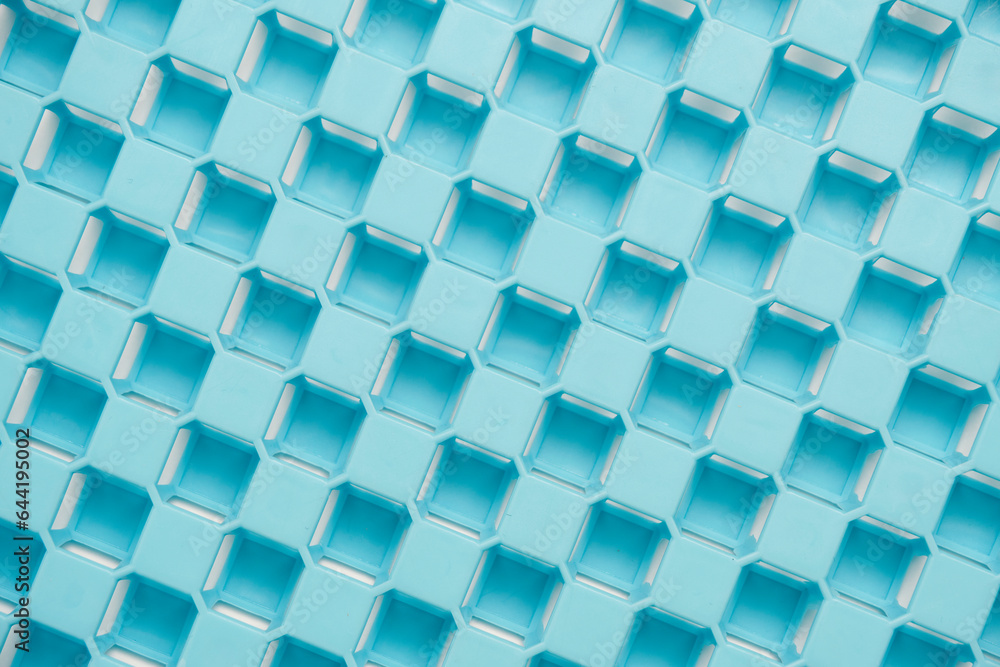 Checkered, checkerboard background blue color made 3d printer. Checkered, checkerboard background blue color made 3d printer.