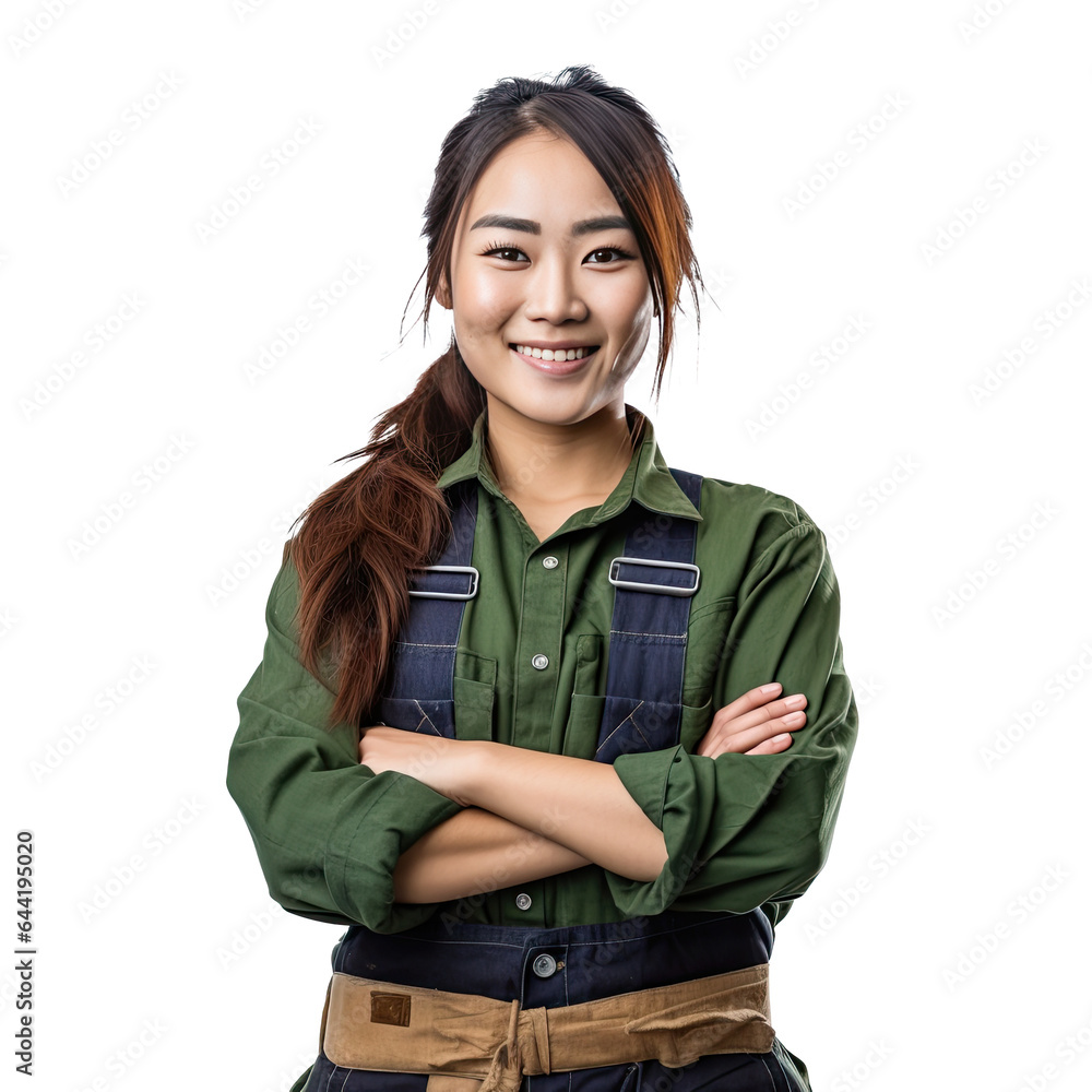 Professional worker portrait illustration with transparent background, PNG, by Generative AI Professional worker portrait illustration with transparent background, PNG, by Generative AI