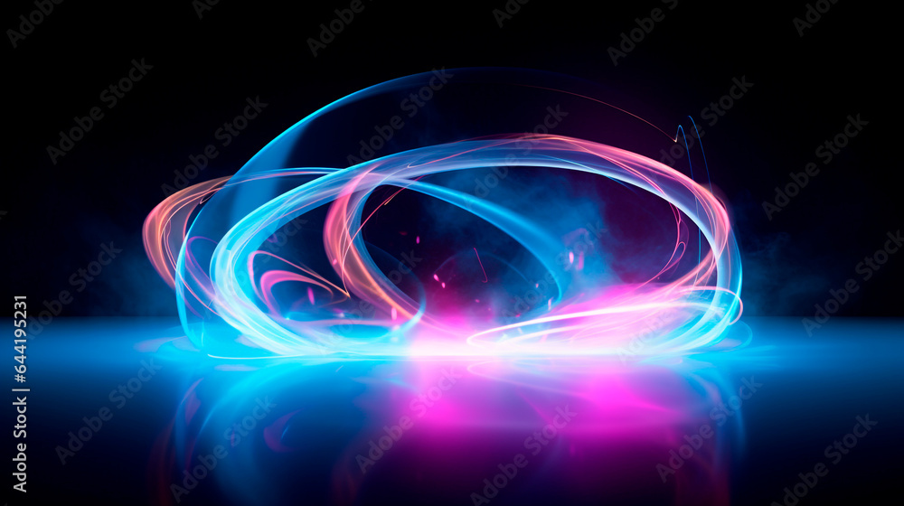 3d render, abstract background pink magenta and blue neon smoke. Fantastic futuristic wallpaper 3d render, abstract background pink magenta and blue neon smoke. Fantastic futuristic wallpaper