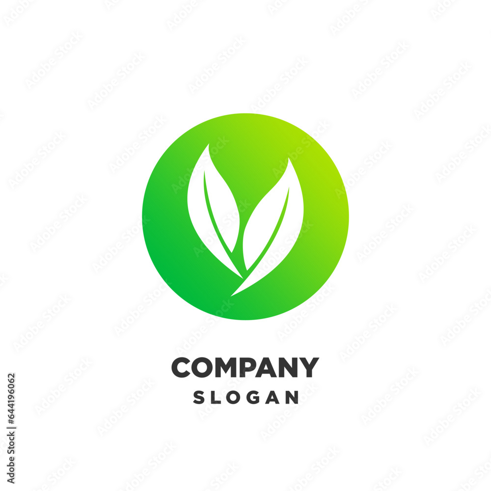 LEAF ICON LOGO VECTOR TEMPLATE LEAF ICON LOGO VECTOR TEMPLATE