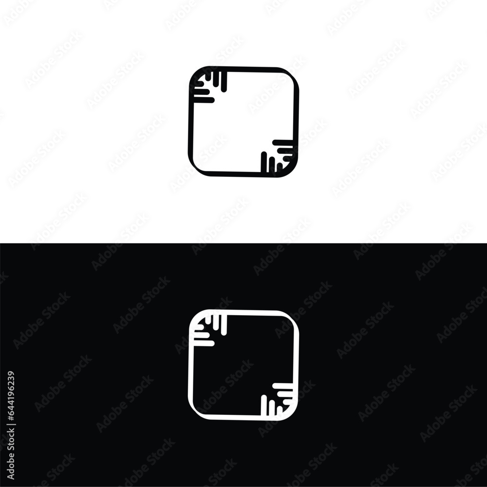 Black and white circle vector logo template design. . Circle icon illustration Black and white circle vector logo template design. . Circle icon illustration