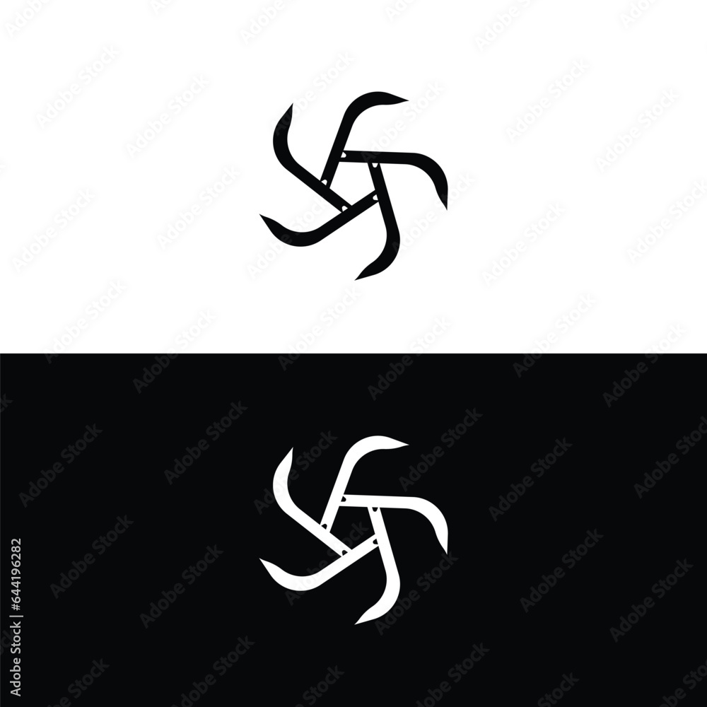 Black and white circle vector logo template design. . Circle icon illustration Black and white circle vector logo template design. . Circle icon illustration