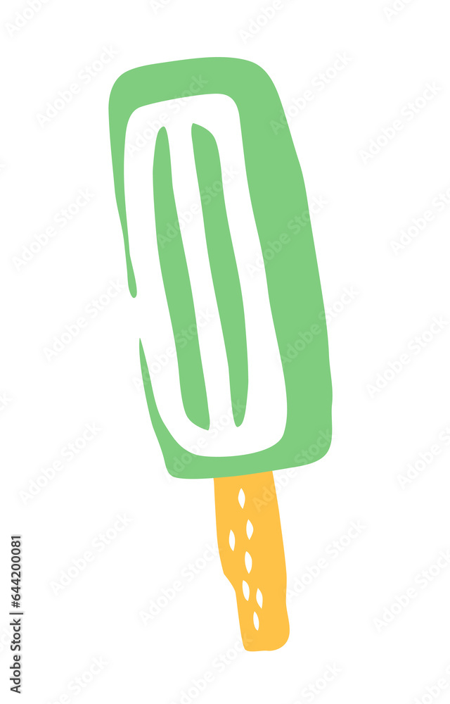 Ice lolly popsicle drawing hand painted with ink . Png clipart isolated ...