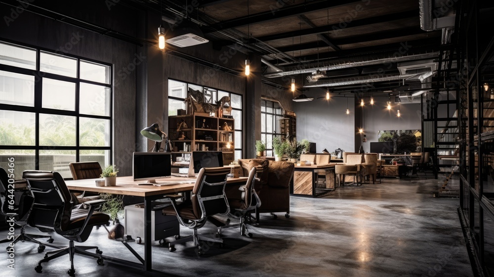 Inspiring office interior design Industrial style Corporate Office with