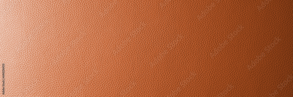 Fototapeta premium Abstract background, wide banner with orange gradient leather texture. Genuine structure, luxury pattern. Gradient, wallpaper, panoramic, wide, web banner, design element, backdrop.