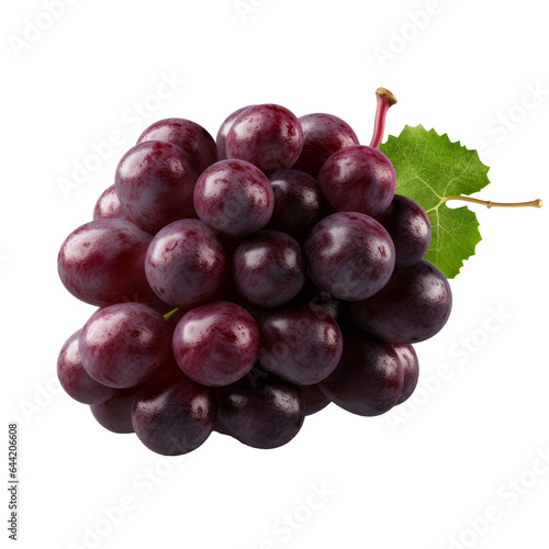 Fresh grape isolated on transparent background. Concept of healthy fruit.