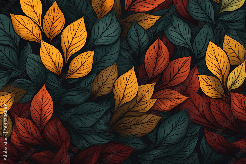Background of colorful autumn leaves.