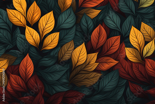 Background of colorful autumn leaves. © pavlofox