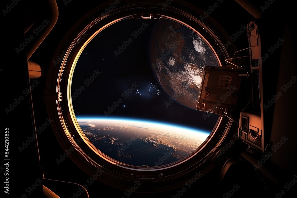 Spaceship window view