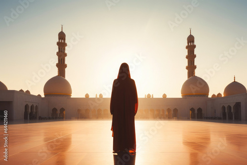 Traditional Muslim Woman at the Mosque