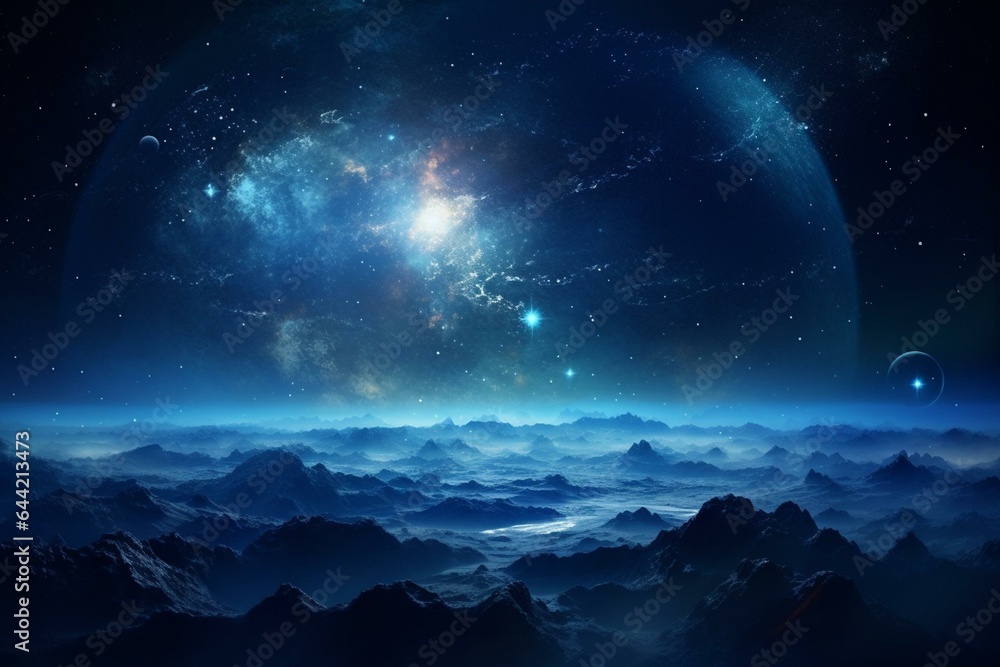 Breathtaking cosmic view featuring various elements captured by NASA. Generative AI