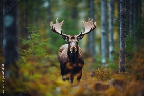 Tranquil Moose in its Natural Element