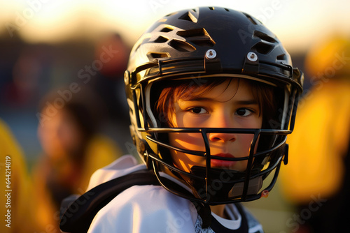 Focused Young Lacrosse Competitor Up Close © AIproduction