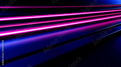 Purple neon lines on the dark background, light magenta and dark azure. 