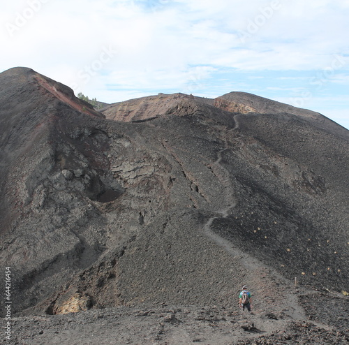 walking to the top of the mountain