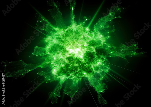 Green static electricity background  abstract green static electricity  energy-charged  vivid energy explosions  green energy galaxy explosion Fx. 