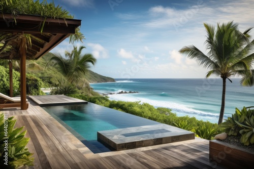Beach House with Saltwater Outdoor Pool - AI Generated © ArquitecAi