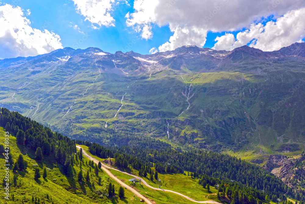 Fototapeta premium Die Ötztaler Alpen bei Obergurgl in Tirol, Österreich