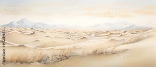 Pastelowe tło - krajobraz pustynny. Nienasycony obraz pustyni, piasku