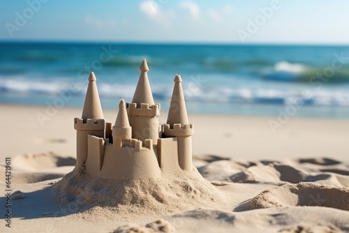 Sand castle on the sea coast in summer © Оксана Олейник