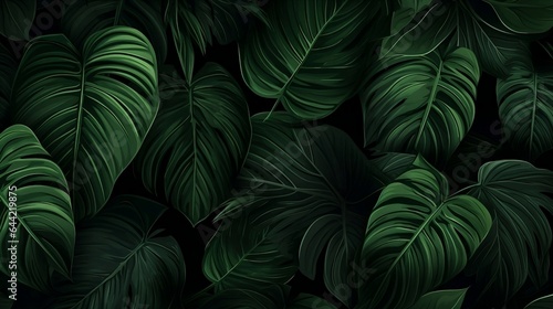 Wallpaper Mural abstract green leaf , leaf nature background, tropical leaf background Torontodigital.ca
