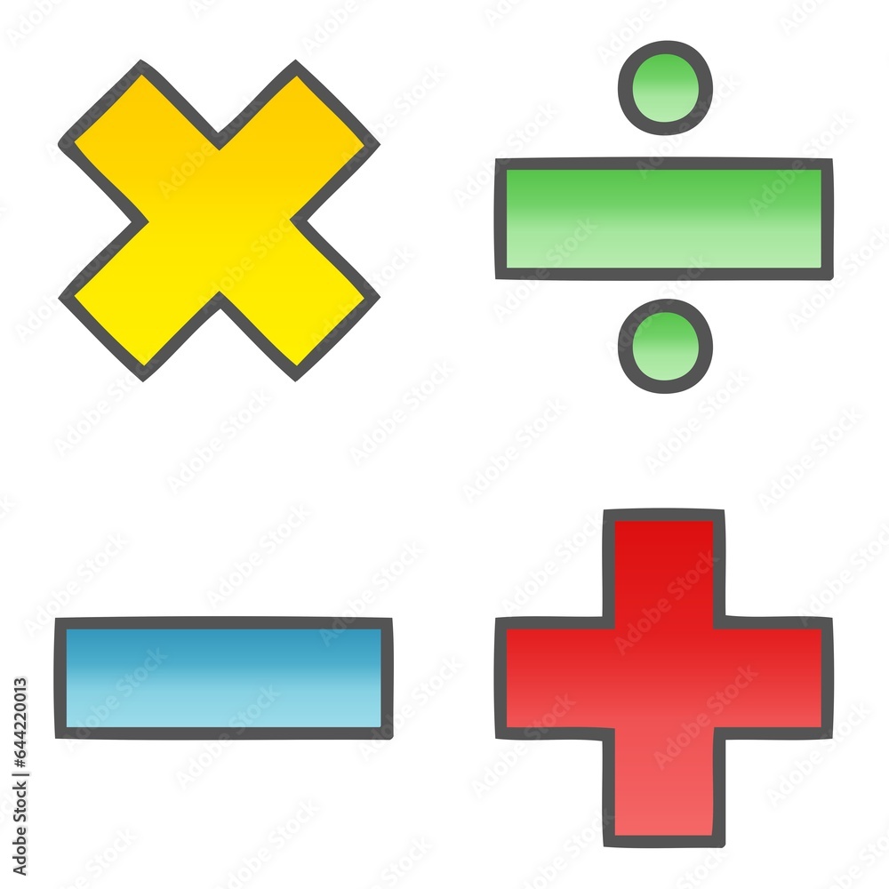 Obraz premium plus and minus signs