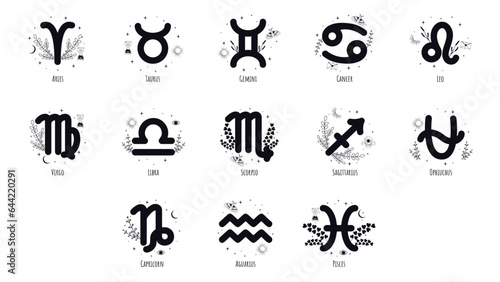 Ophiuchus  new zodiac sign  ophiuchus icon  zodiac icon set  13 zodiac signs 