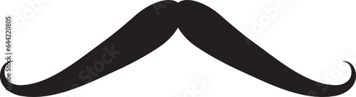 Moustache vector icon. Black retro style mustache. Shave barber vintage man face