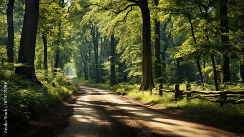 Winding footpath through gr...
