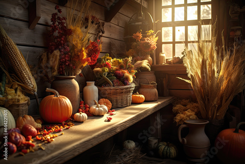Autumn Thanksgiving, Generative AI photo