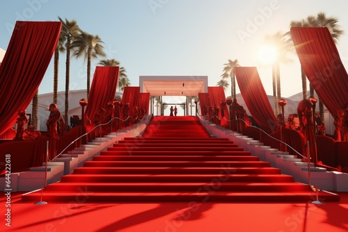 Cannes red carpet - 3D. Generative AI