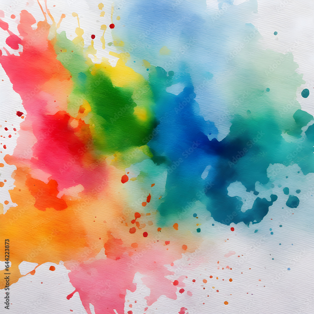 Obraz premium Abstract watercolor on a white background. The color splashes on the paper.