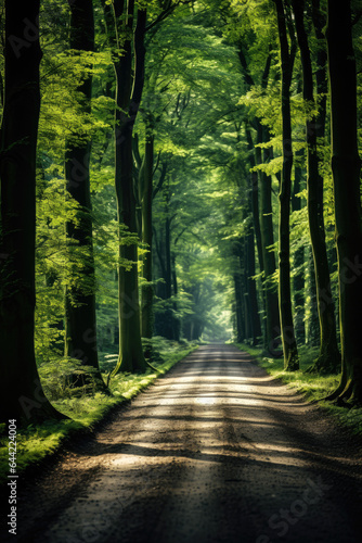 Winding footpath through gr...