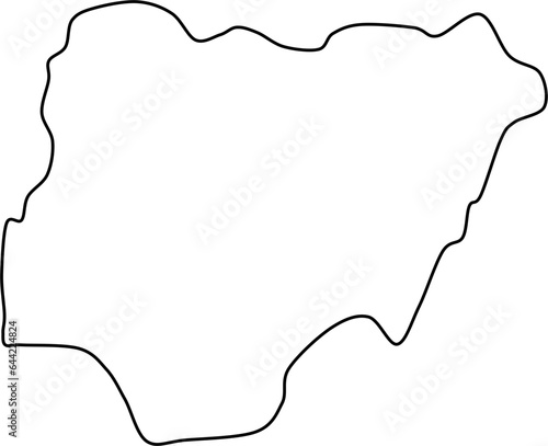 nigeria map, nigeria vector, nigeria outline, nigeria