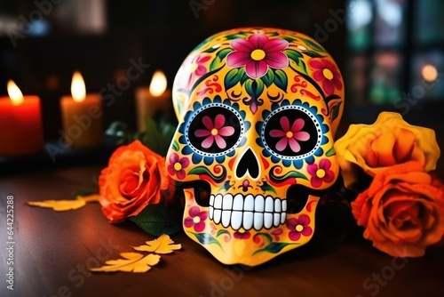 Painted skull for Halloween