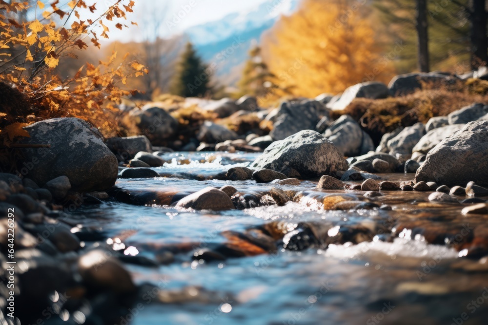 a mountain creek in autumn a mountain creek in autumn