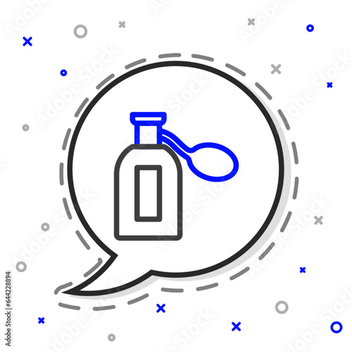 Line Perfume icon isolated on white background. Colorful outline concept. Vector