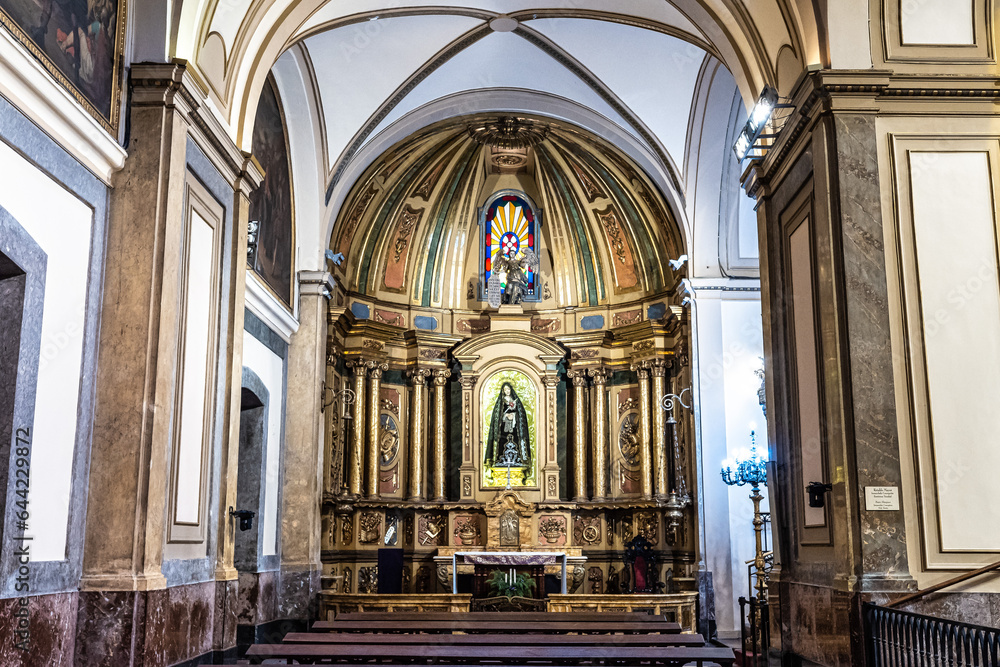Interior of Catedral Metropolitana of Buenos Aires, Argentina, an attraction in plaza de Mayo, Buenos Aires