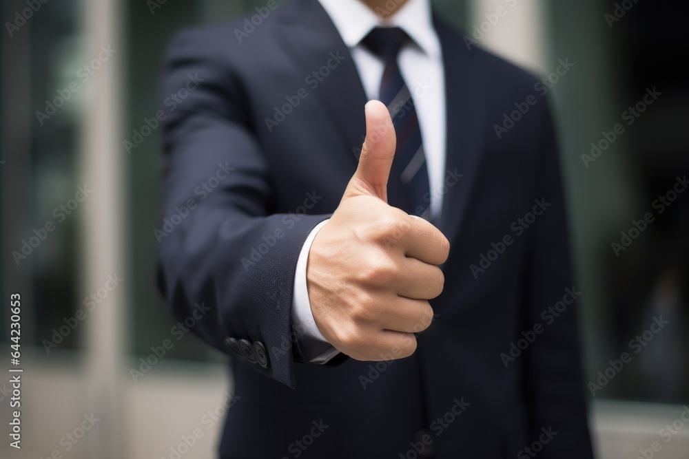 Φωτογραφία cropped shot of a businessman giving the thumbs up