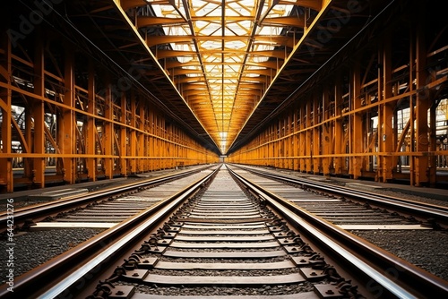 Train track design with a geometric perspective. Generative AI