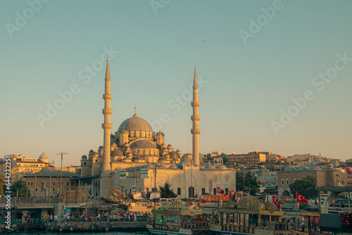 new mosque, couple, istanbul, city view