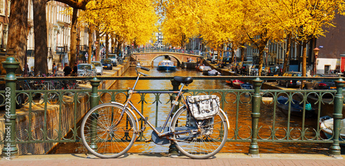 Photography bike on canal ring, Amsterdam