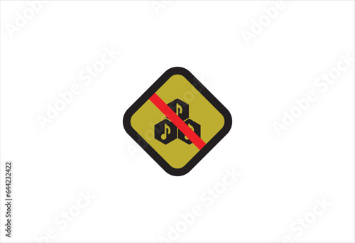 prohibition on playing music logo